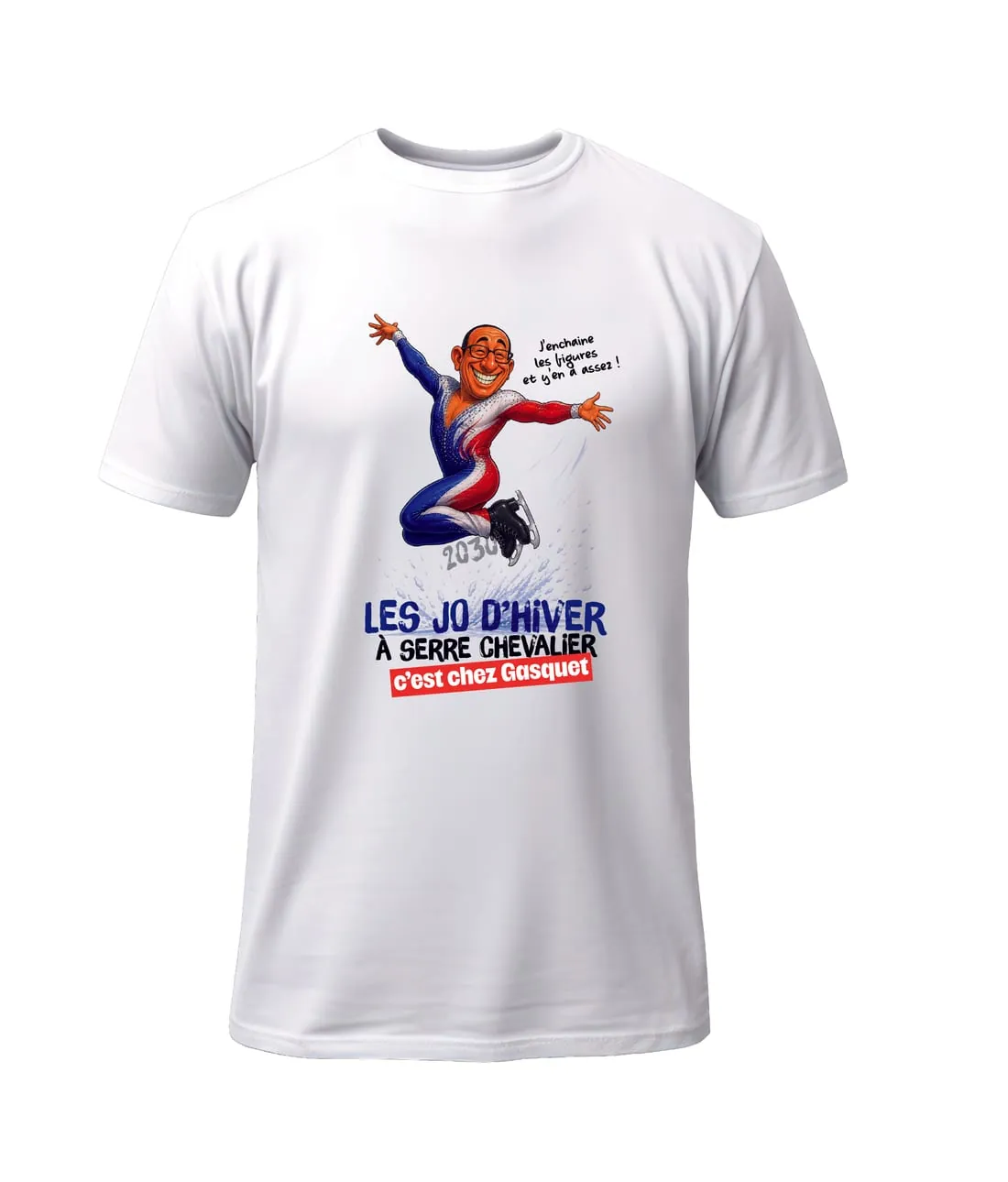 T-shirt La Maison Gasquet — caricature patinage