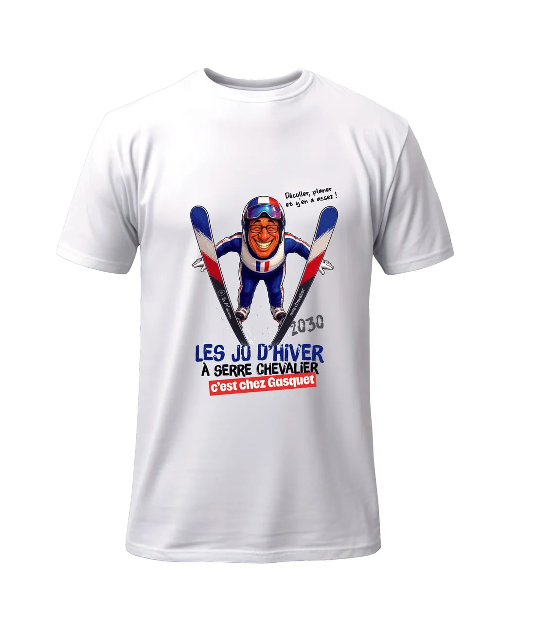 T-shirt La Maison Gasquet — caricature saut à ski